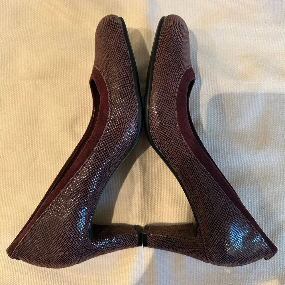 NEW (NWOT) Easy Spirit Airey burgundy leather pumps sz 7